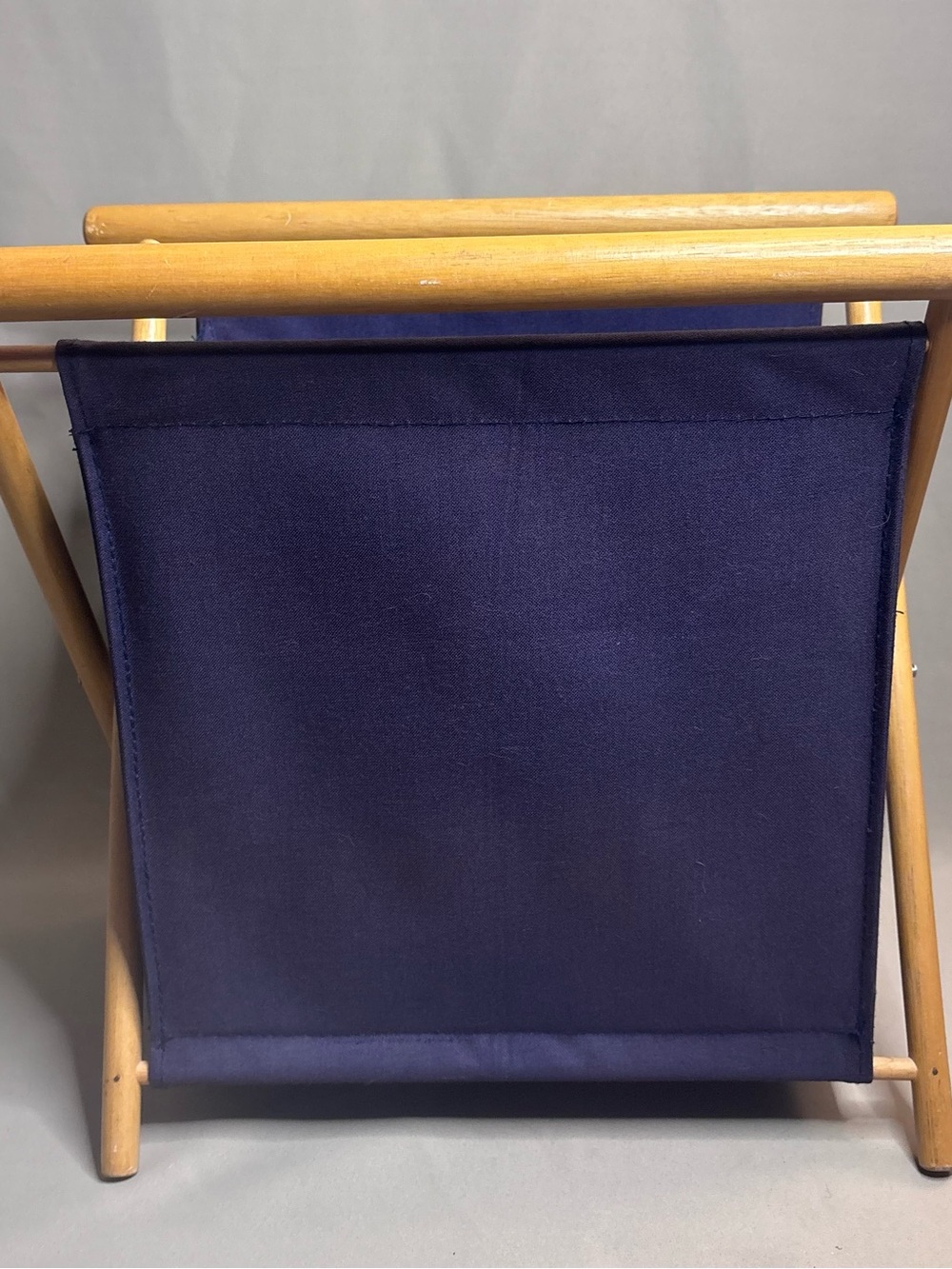 Vintage Navy Canvas Folding Sewing Caddy